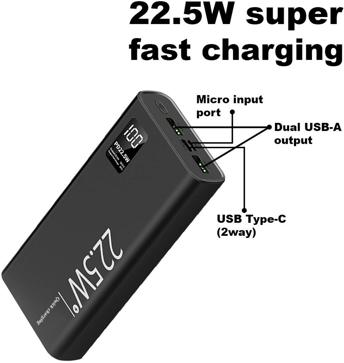 zofia 200000 mAh Power Bank (22.5 W, QC 4.0, PD 3.0) - Image 2