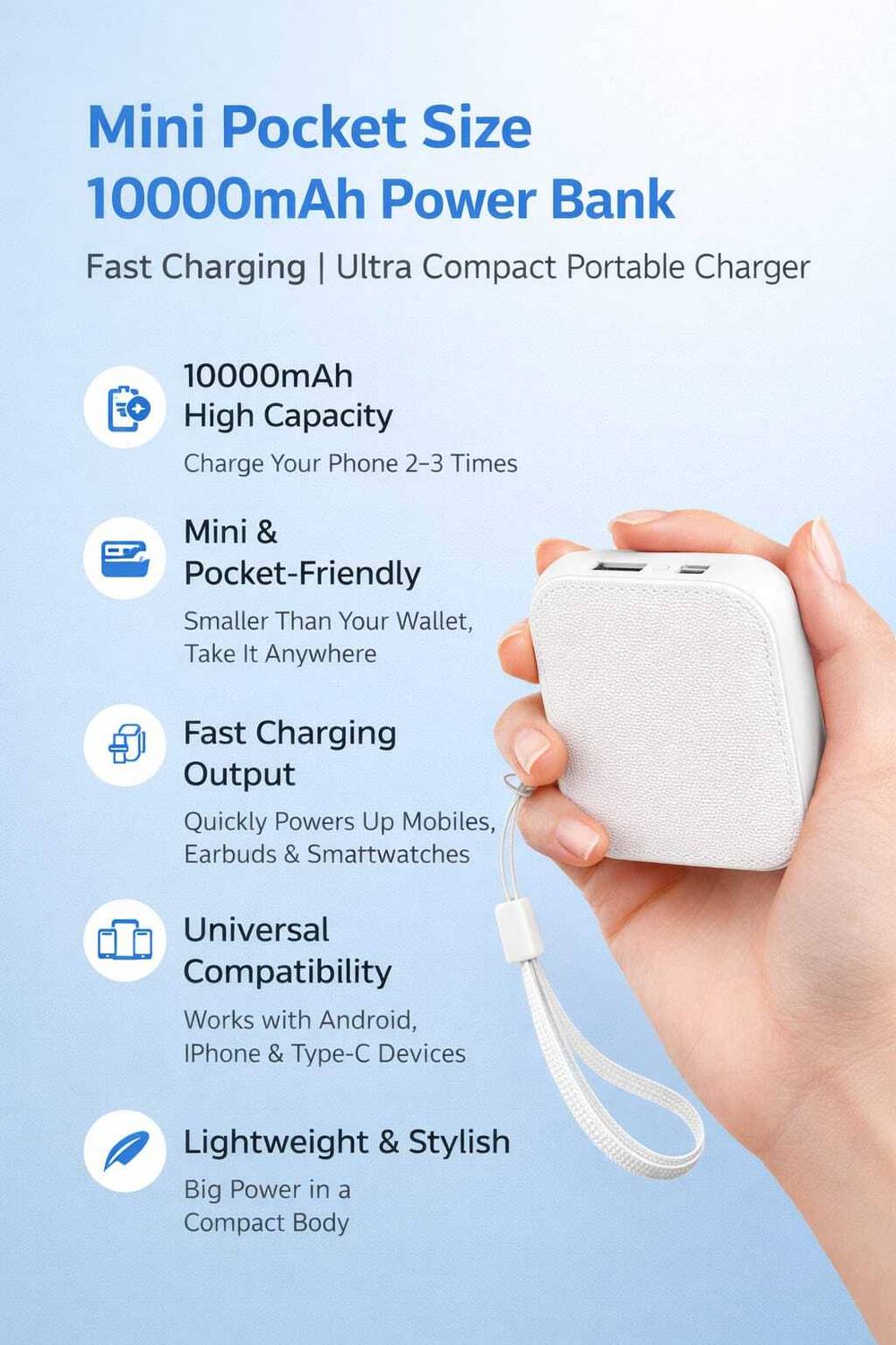 Binori 10000 mAh Power Bank 11.5 W - Image 4