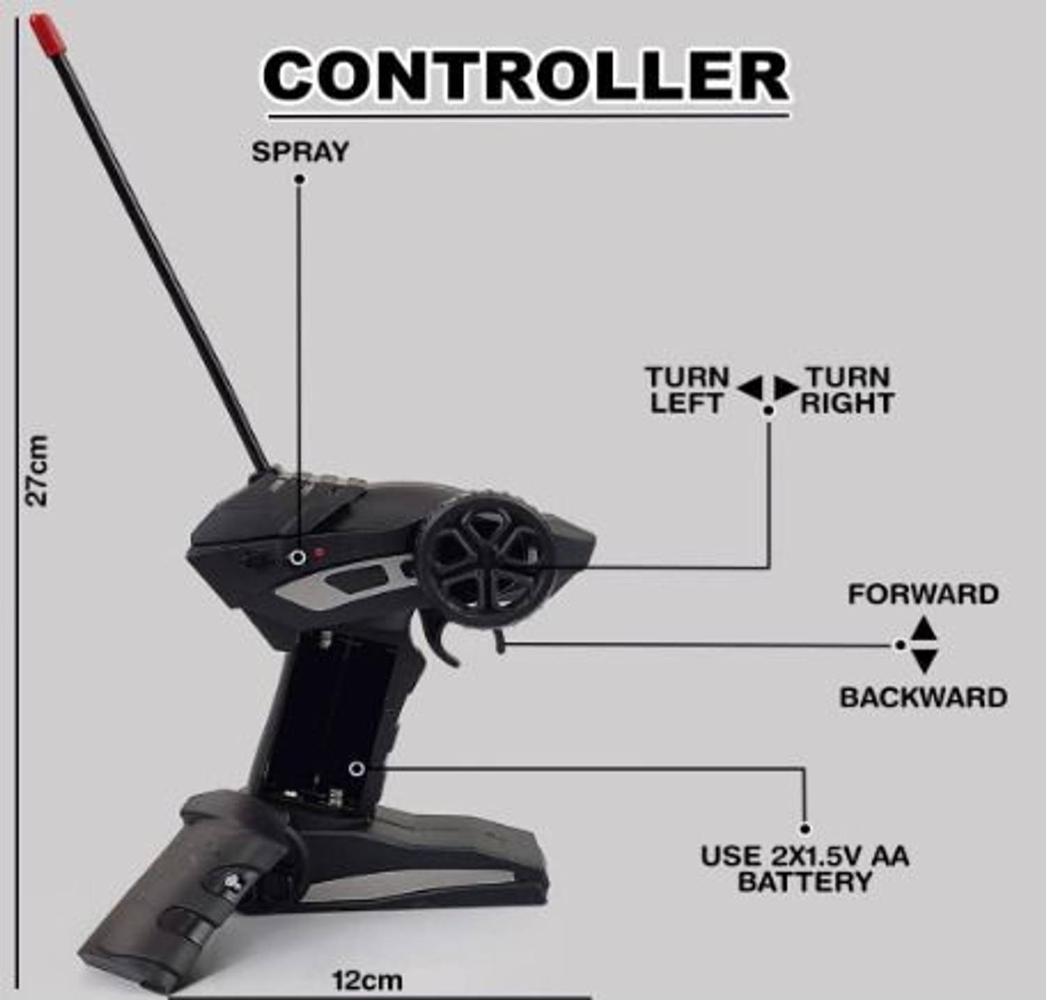 Rachna enterprise Remote Control Rock Crawler Car Toy for Kids Black - Image 5
