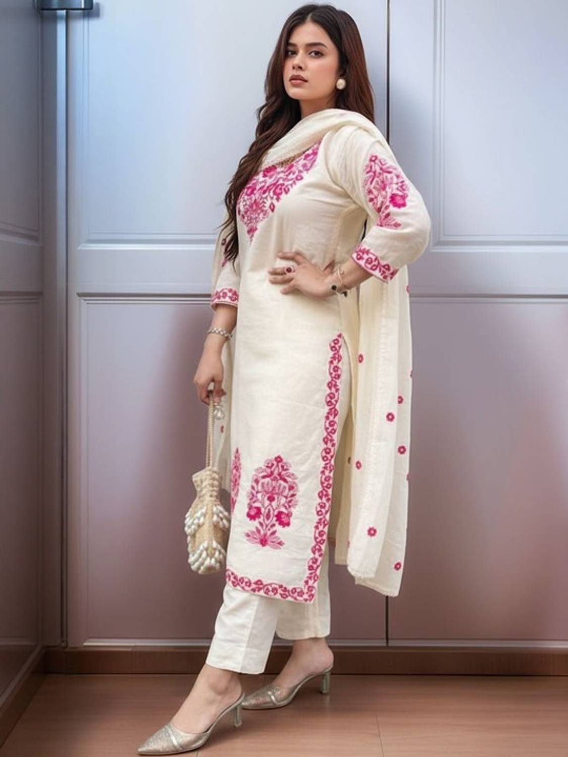 NARI DREAM Embroidered Kurta Set - Image 5
