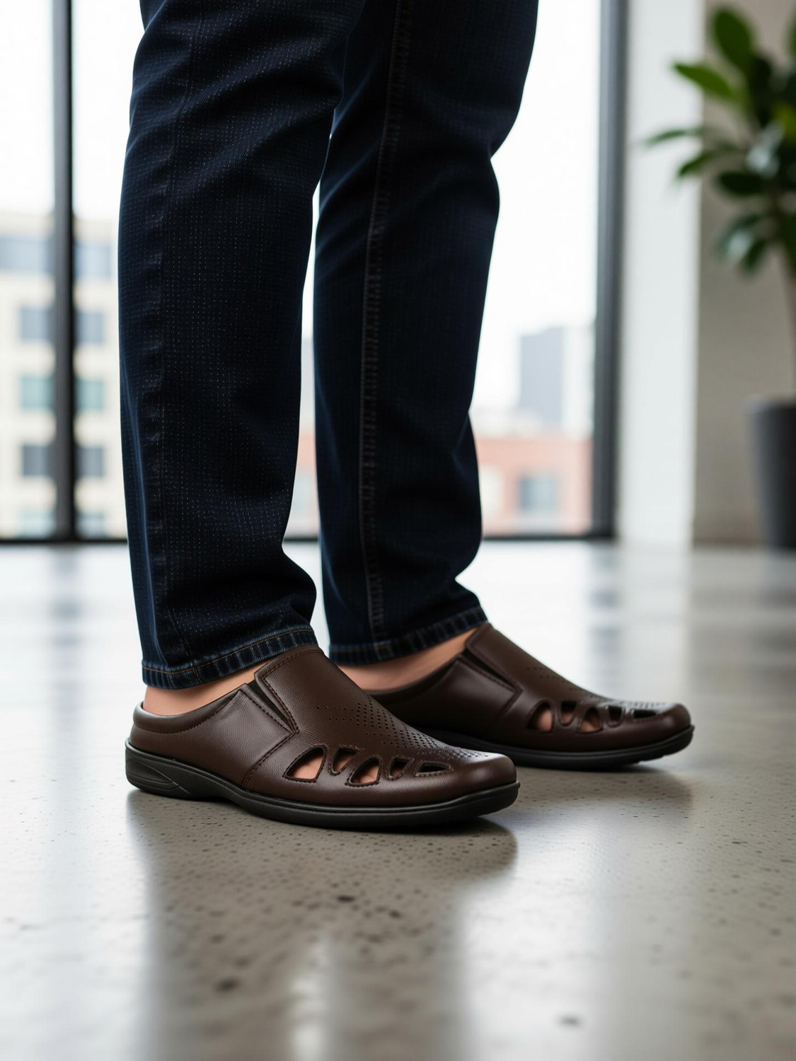 kosem Men Brown Sandals