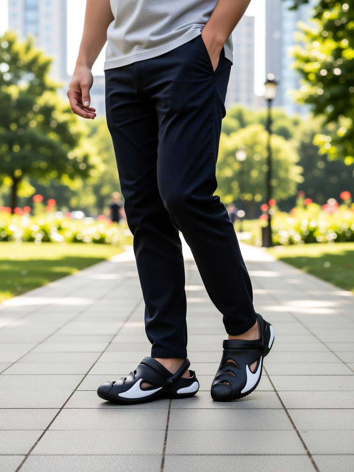 KNIEVL Men Black Clogs - Image 2