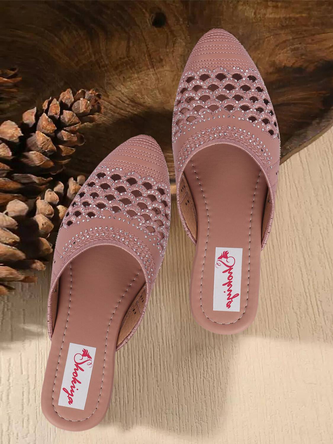 SHOKIYA Women Pink Flats - Image 1