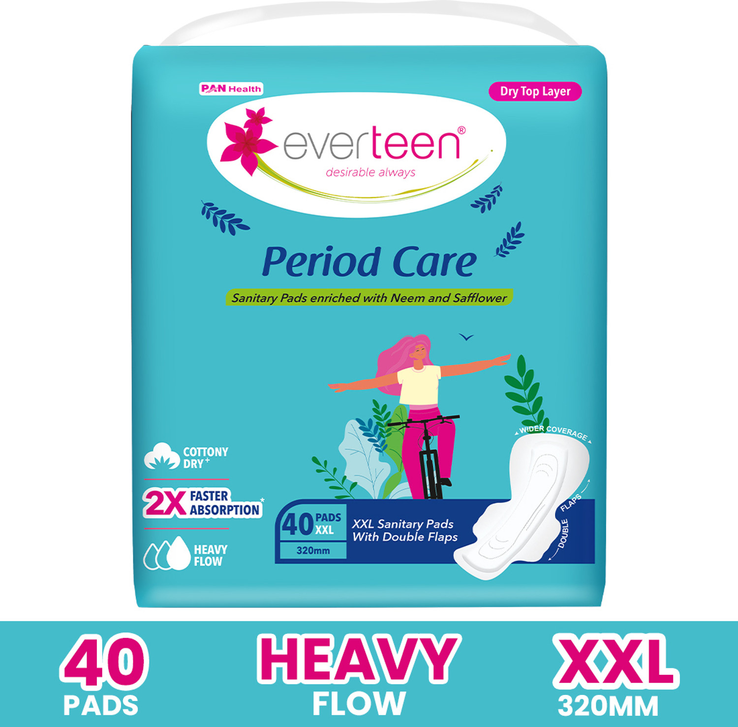 everteen Period Care XXL Dry with Neem and Safflower Sanitary Pad