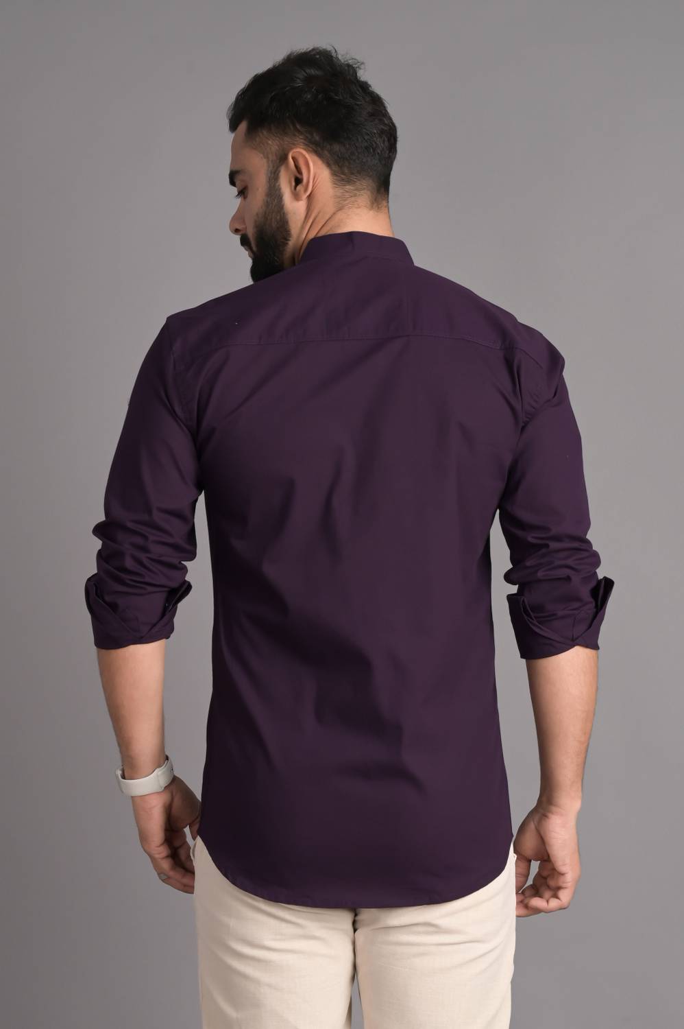 FUBAR Men Solid Casual Purple Shirt - Image 2