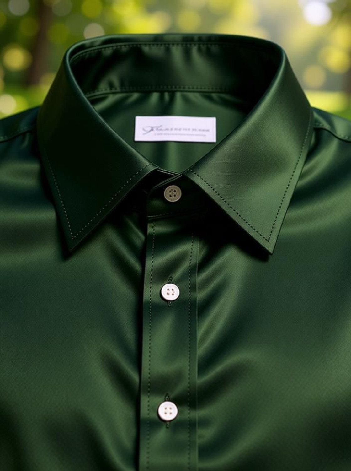 SOLSTICE Men Solid Formal Dark Green Shirt
