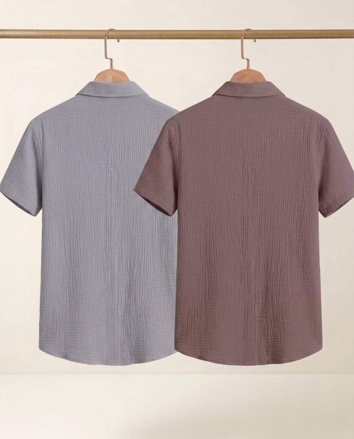 TIGERSNAKE Men Casual Grey, Khaki Shirt - Image 2