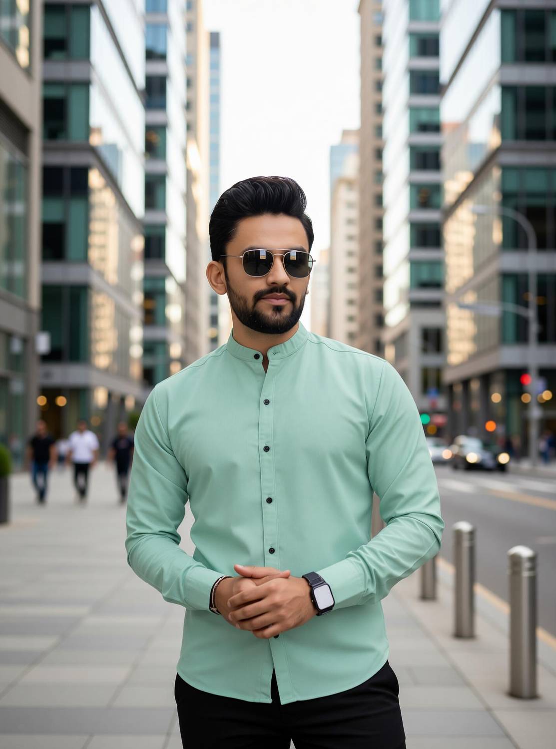 RAHUL LOOK Men Solid Casual Light Green Shirt - Image 2