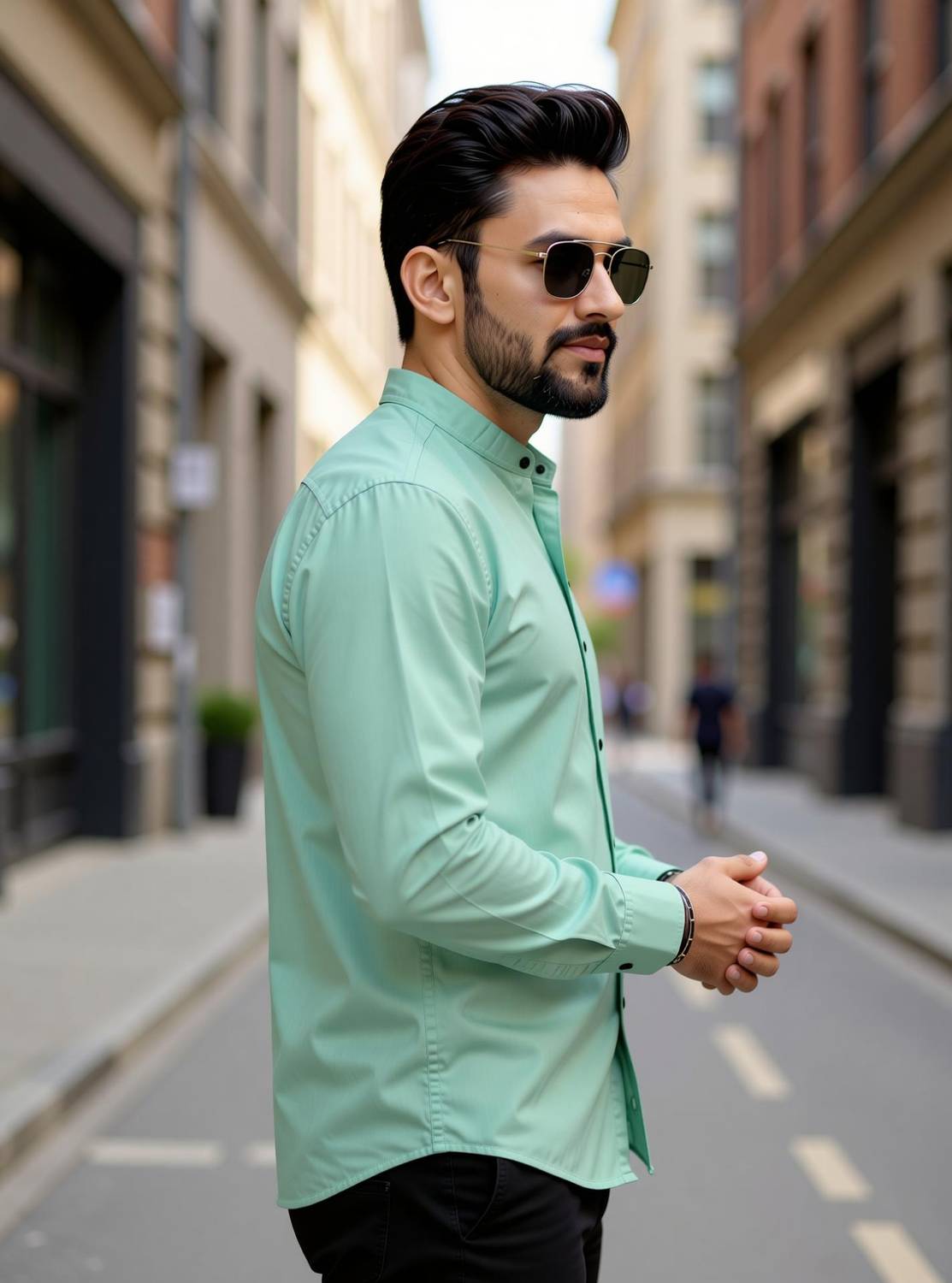RAHUL LOOK Men Solid Casual Light Green Shirt - Image 3