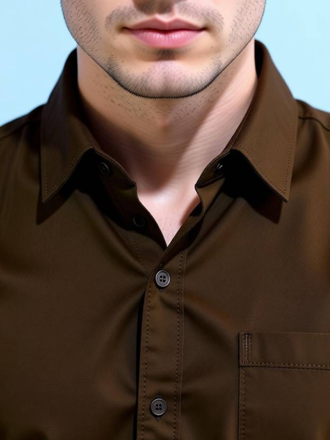 Boninos Men Solid Casual Brown Shirt - Image 3