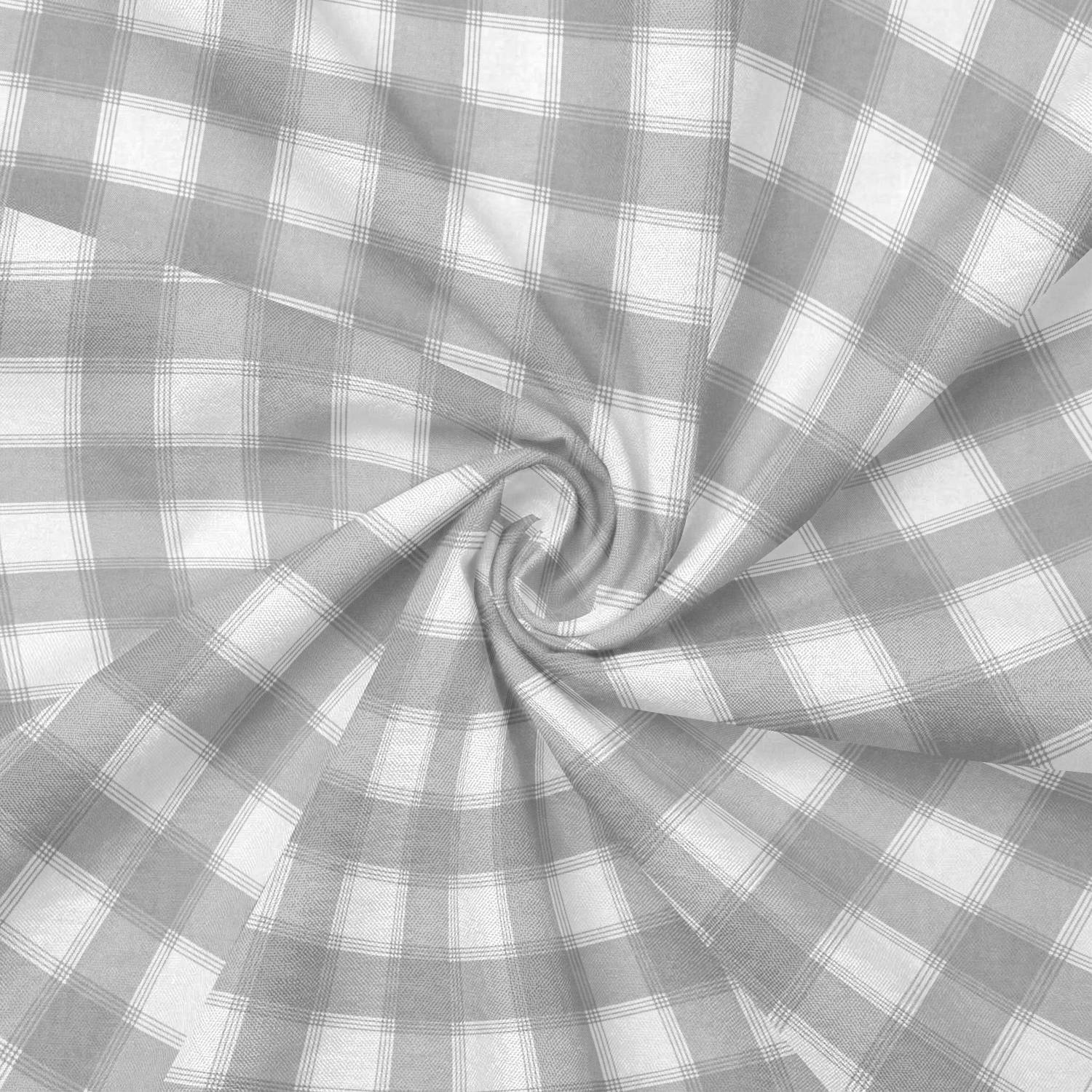 Vdlooks Men Checkered Casual Grey, White Shirt - Image 4