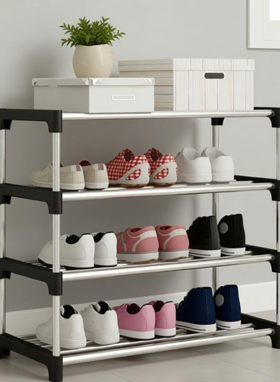 sharma ji store This is a great storage cabinet for your home to store your shoes, books, kids Plastic Shoe Rack