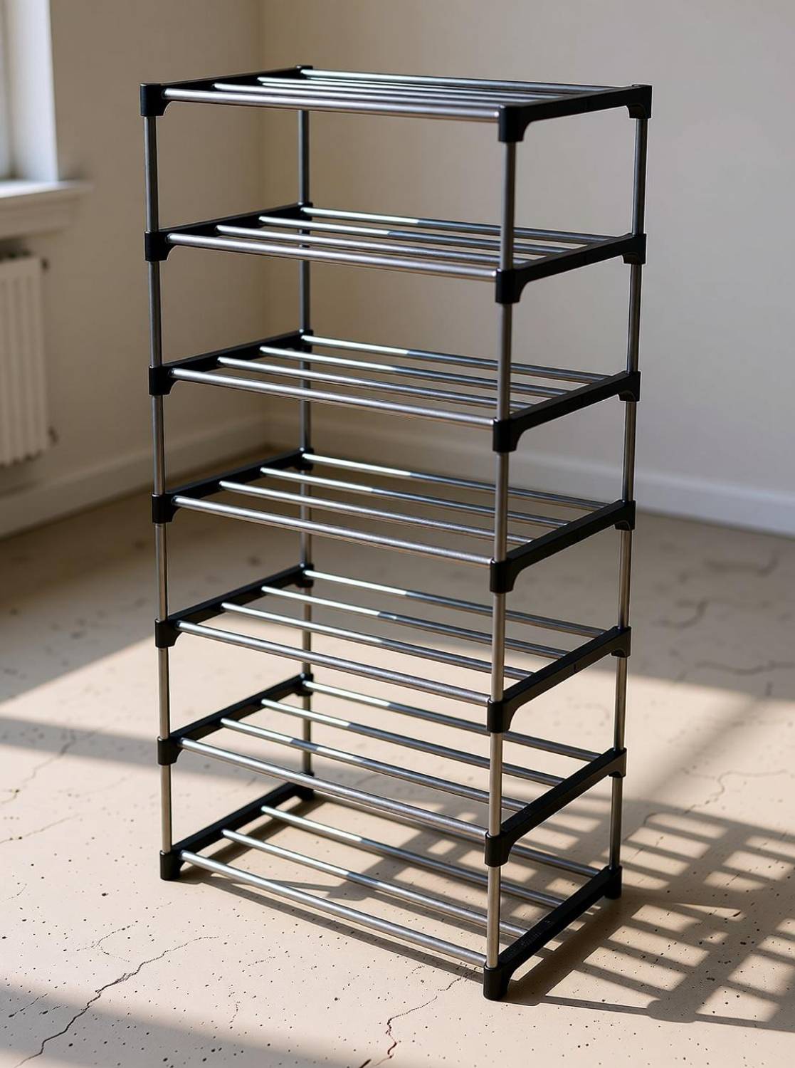 EXPOSURE 7 Layer Black Collapsible Shoe Stand - Image 2