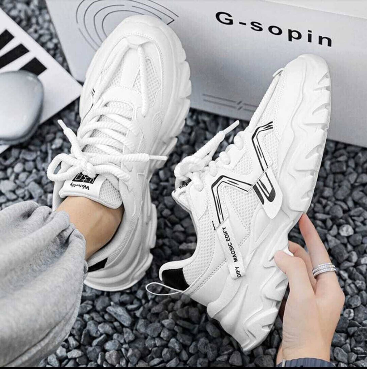 Socklines Stylish Comfortable Lace Up Sneaker Casual Walking Men - Image 3