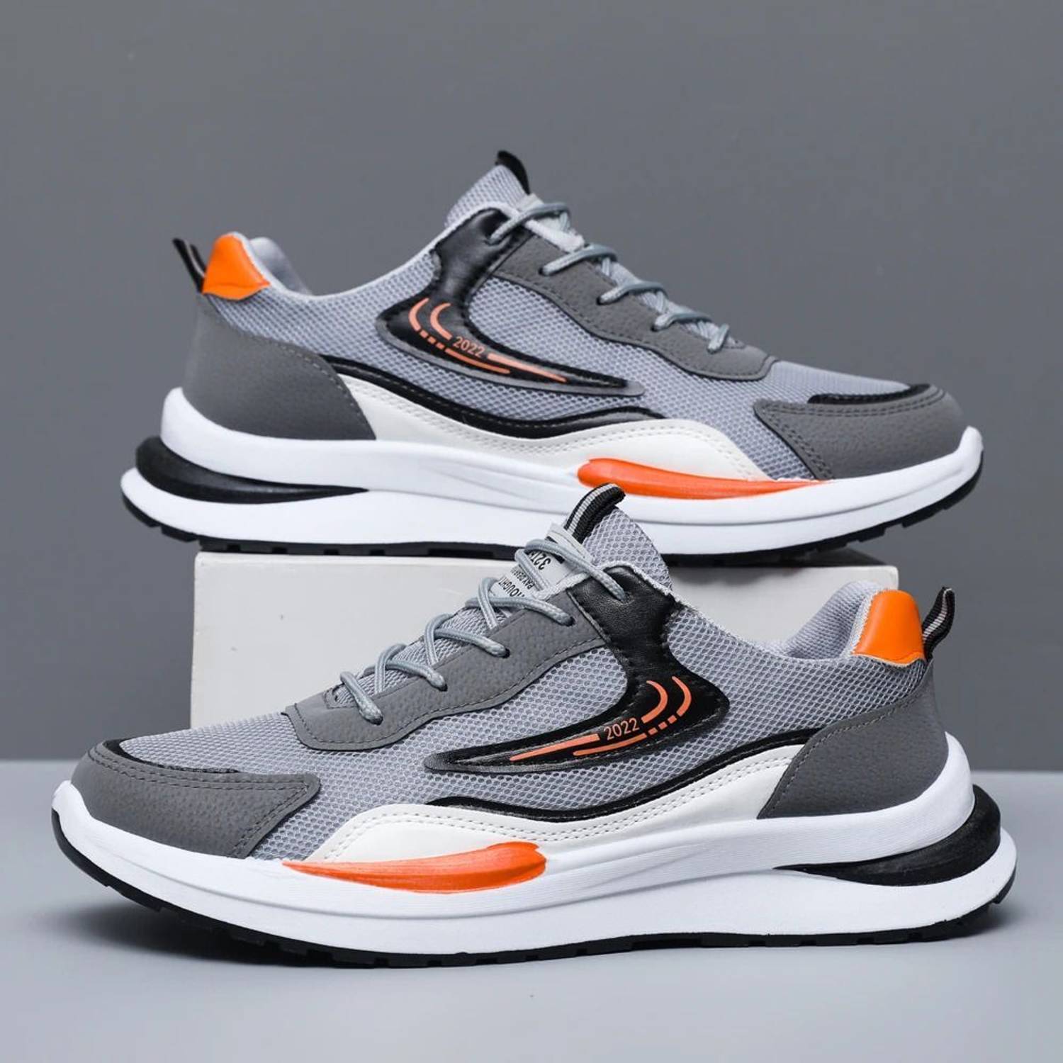 Scull Wings Men's Stylish Grey Sports Shoes For Running, Walking, Gym & Casual Shoes Sneakers For Men