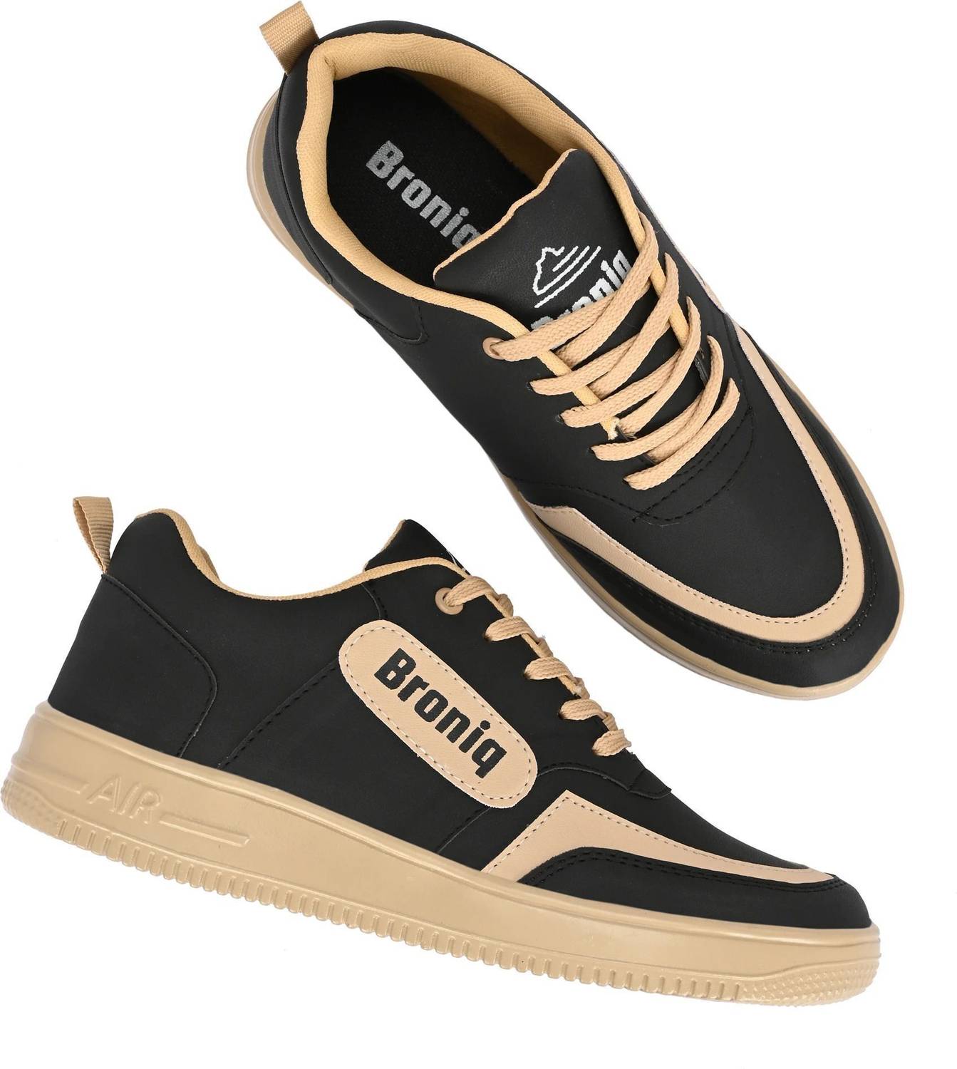 BRONIQ Black Kills Casual Sneakers for Men - Image 3
