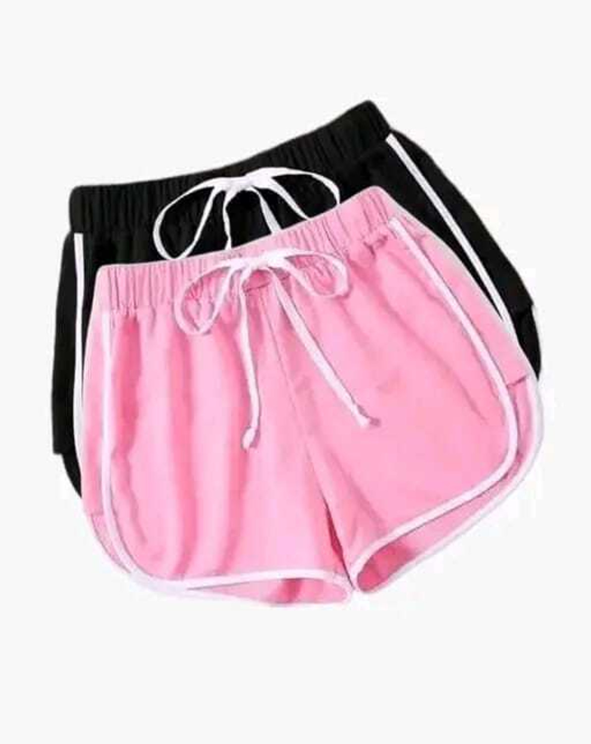 Panda Bear Women Black, Pink High Waist Shorts