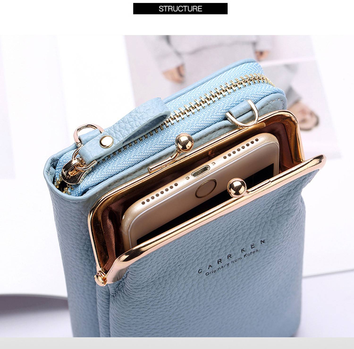 Valerie Blue Sling Bag Women Small - Image 2