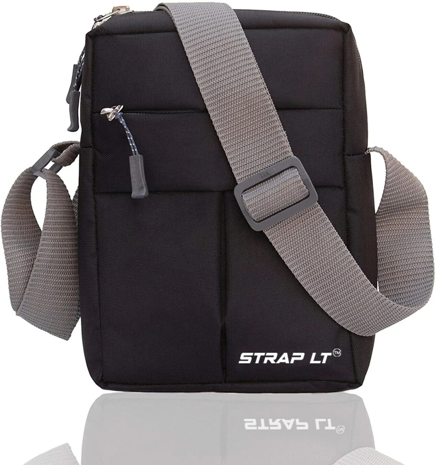 Straplt Black Sling Bag Cross Body Messenger Sling Bag for Men & Women Messenger Bag