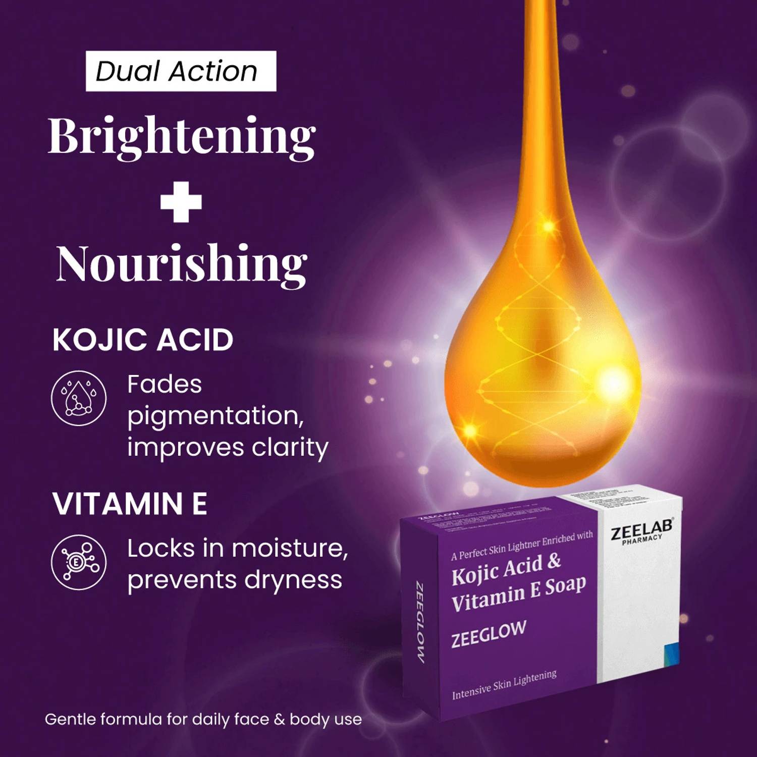 ZEELAB Zeeglow Kojic Acid Soap With Vitamin E - Image 4