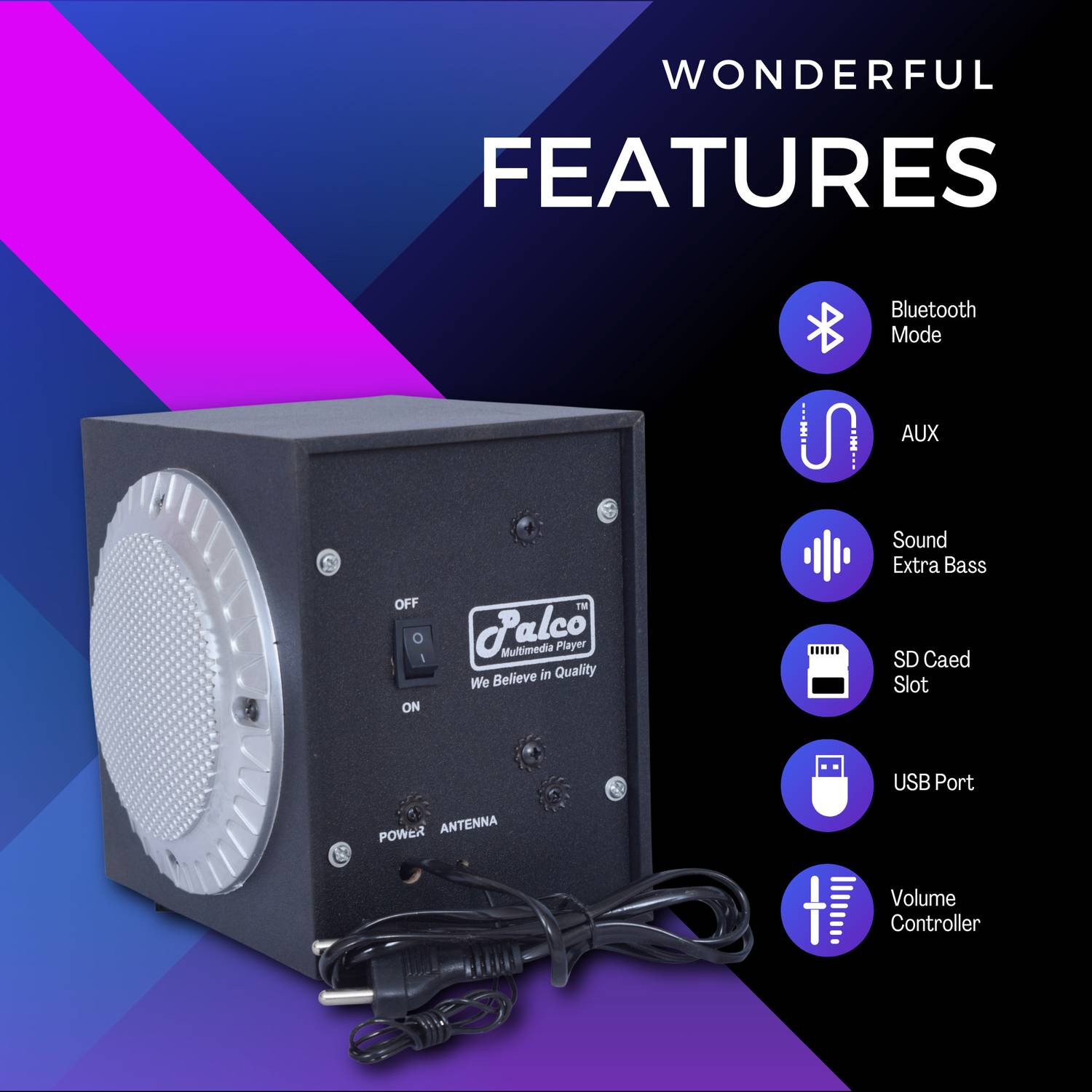 palco sound system 1 10W Bluetooth Home Theatre - Image 3