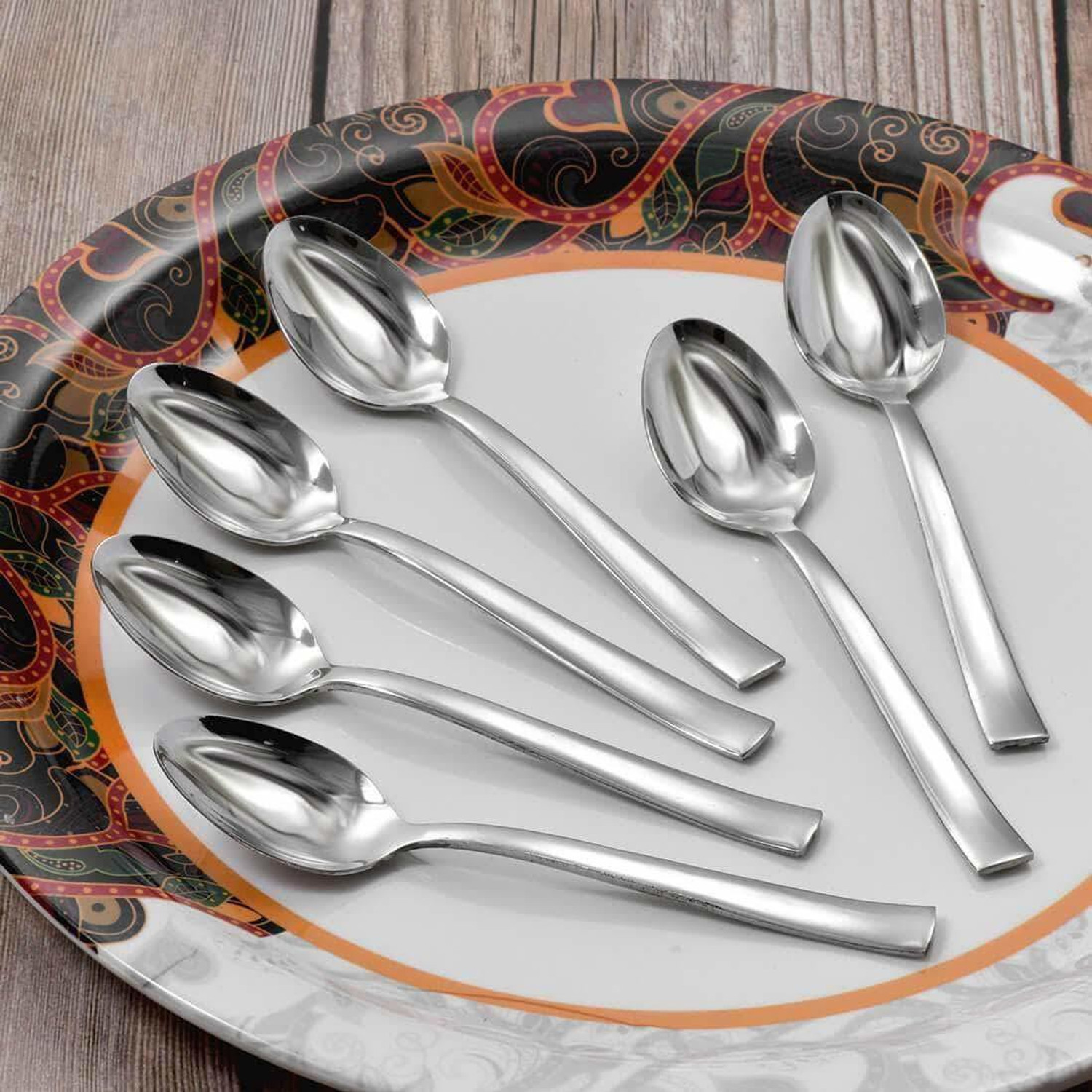 WHITEIBIS Stainless Steel Tea Spoon Set