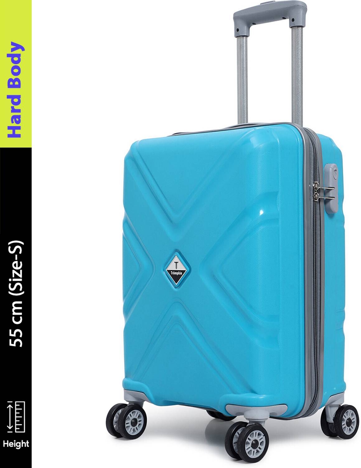 Trumpkin Small Cabin Luggage 55cm 8 Wheels Blue - Image 1