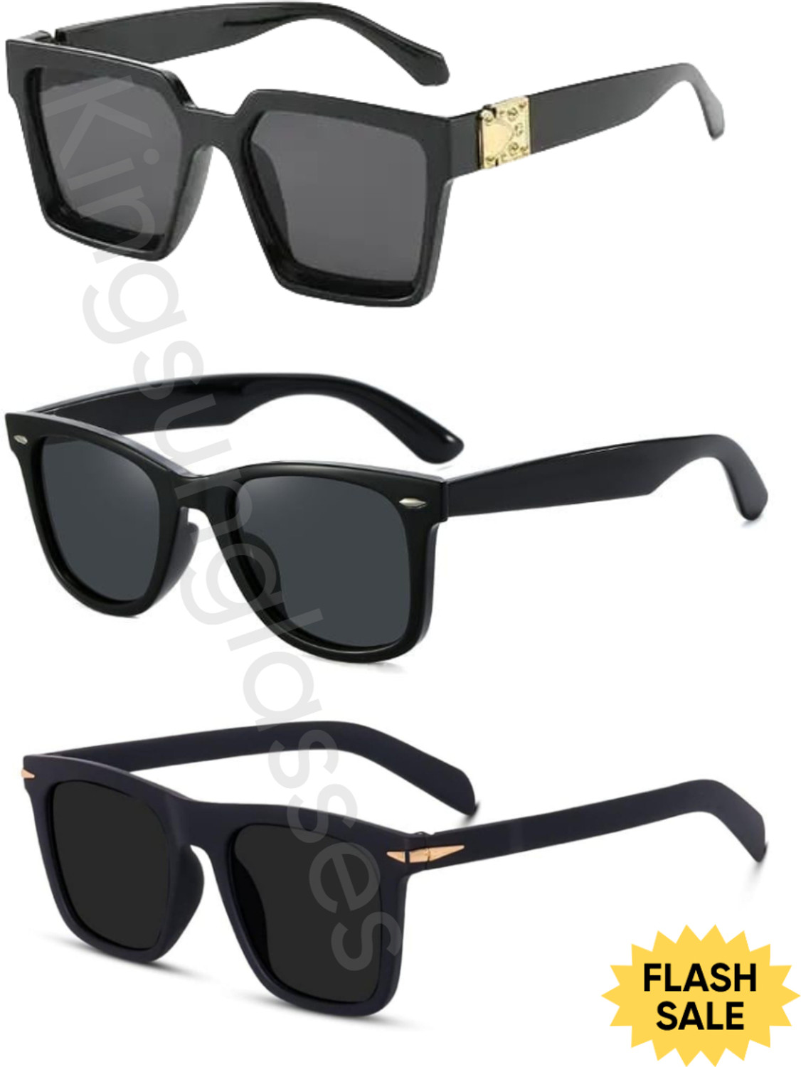 New Specs Rectangular, Wayfarer, Retro Square Sunglasses