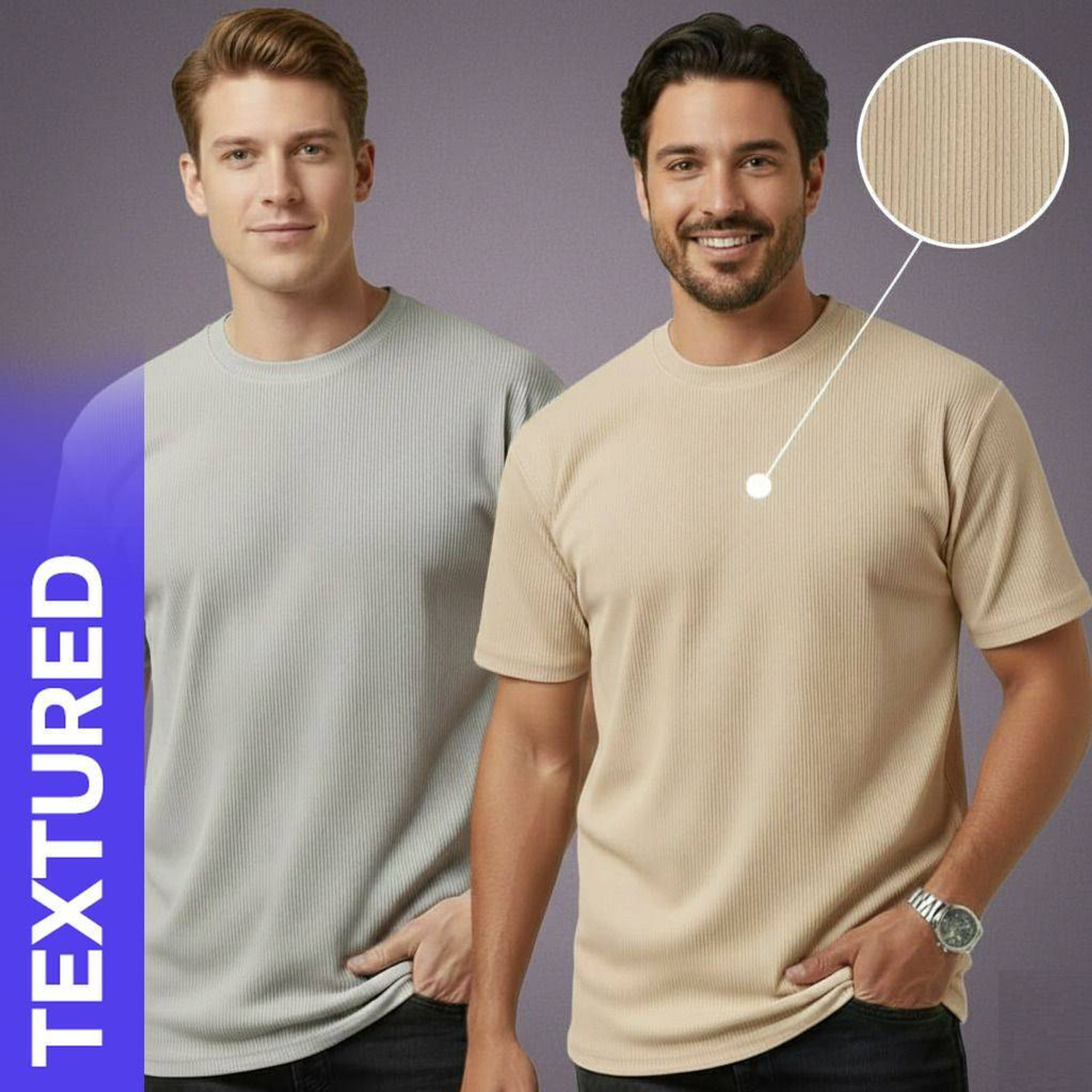 Fashion Globe Solid Men Beige, Grey T-Shirt