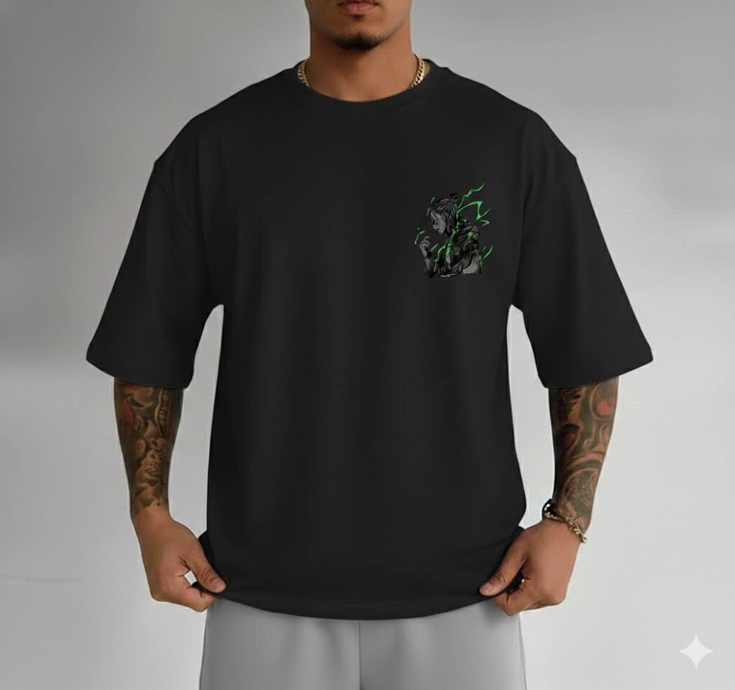 FASHIONTRENDY Printed Men Black T-Shirt - Image 2