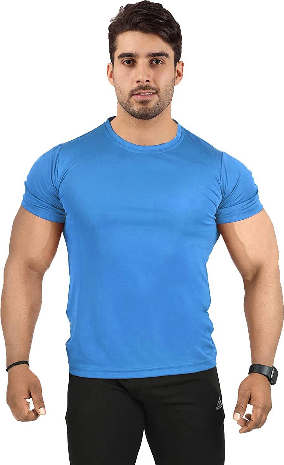 UDI n ADI Solid Men Dark Blue T-Shirt - Image 2