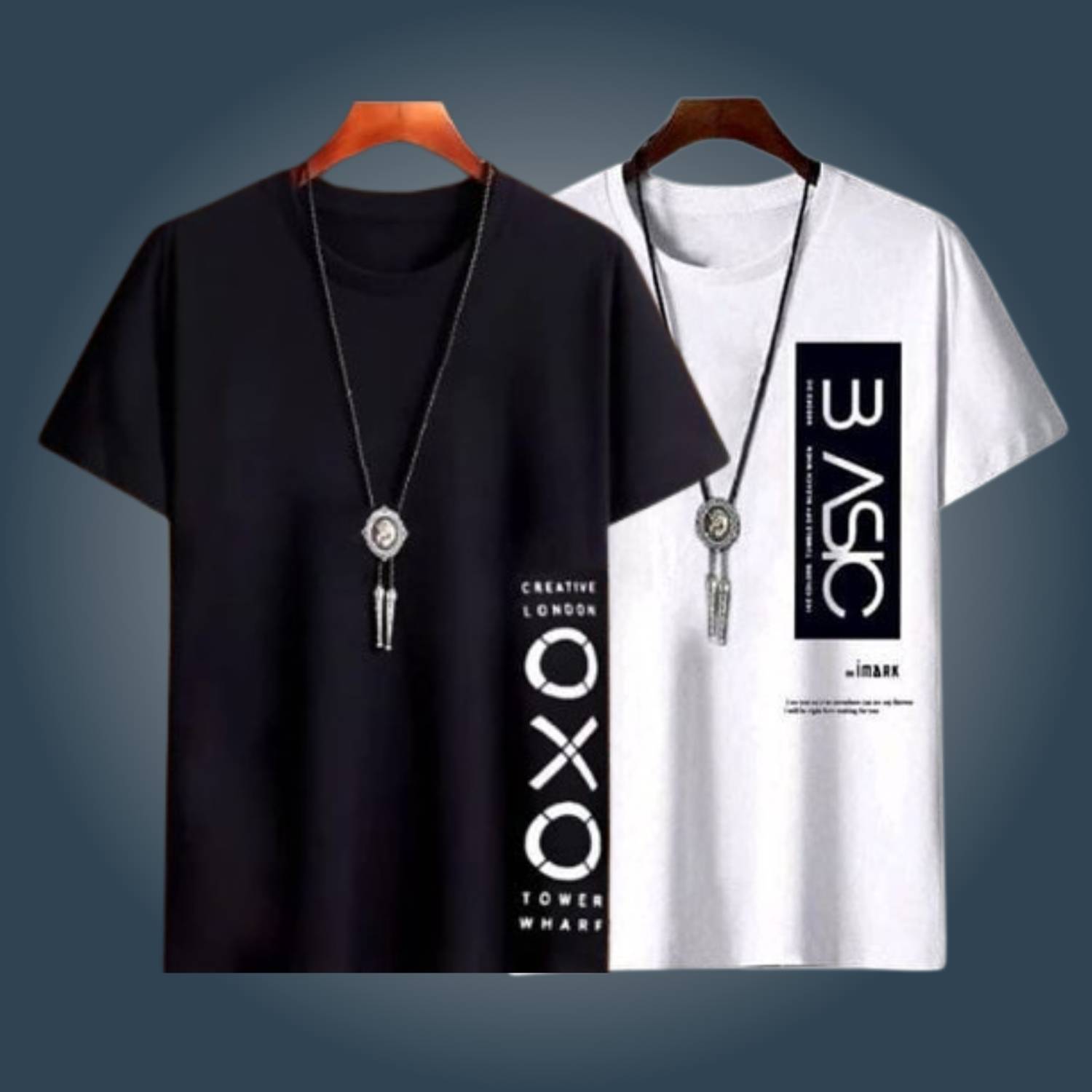 AXXITUDE Printed Men Black, White T-Shirt - Image 1