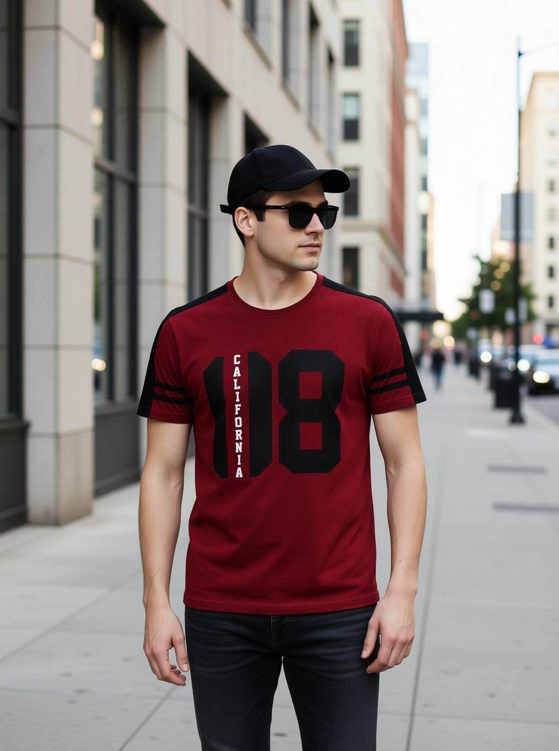 Stylesmyth Printed Men Maroon T-Shirt - Image 2