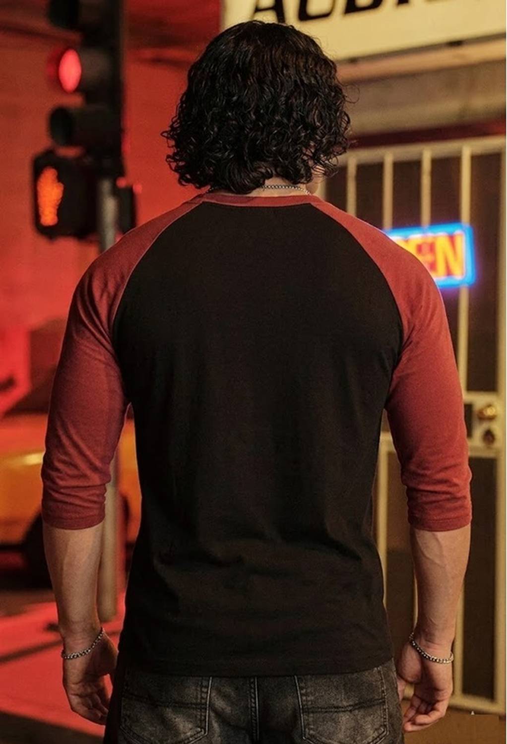 Bartus Men Red, Black Printed Round Neck T-Shirt - Image 2
