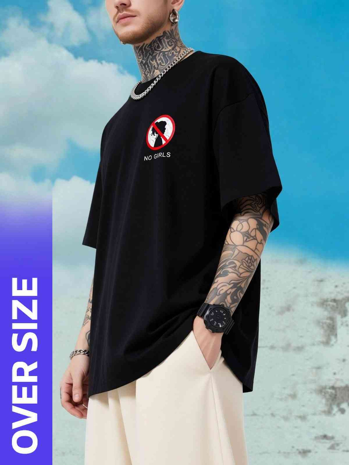 INBY Solid Men Black T-Shirt