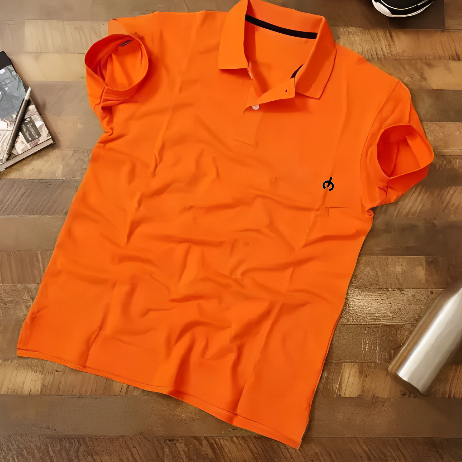 Crafted India Printed Men Orange T-Shirt