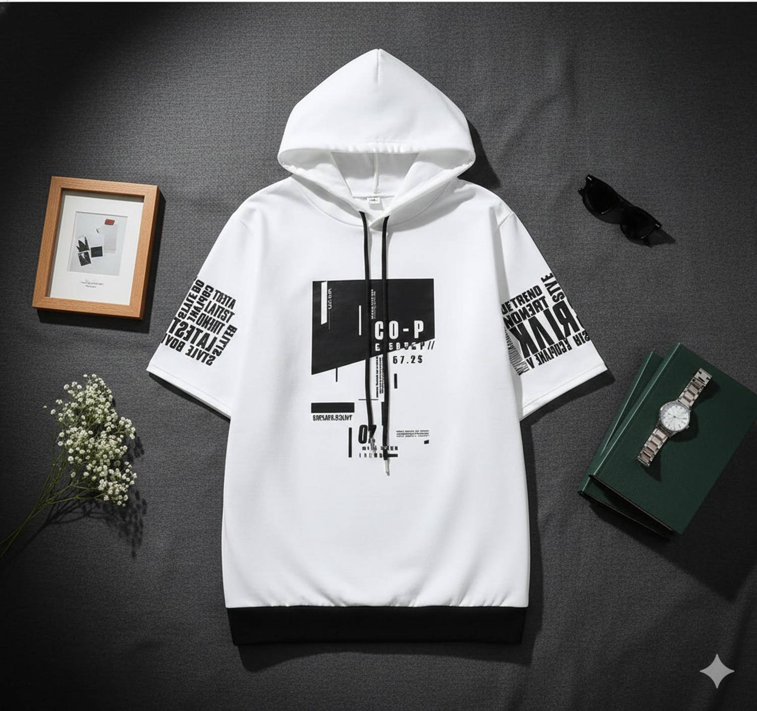 Stylesmyth Printed Men White T-Shirt - Image 1
