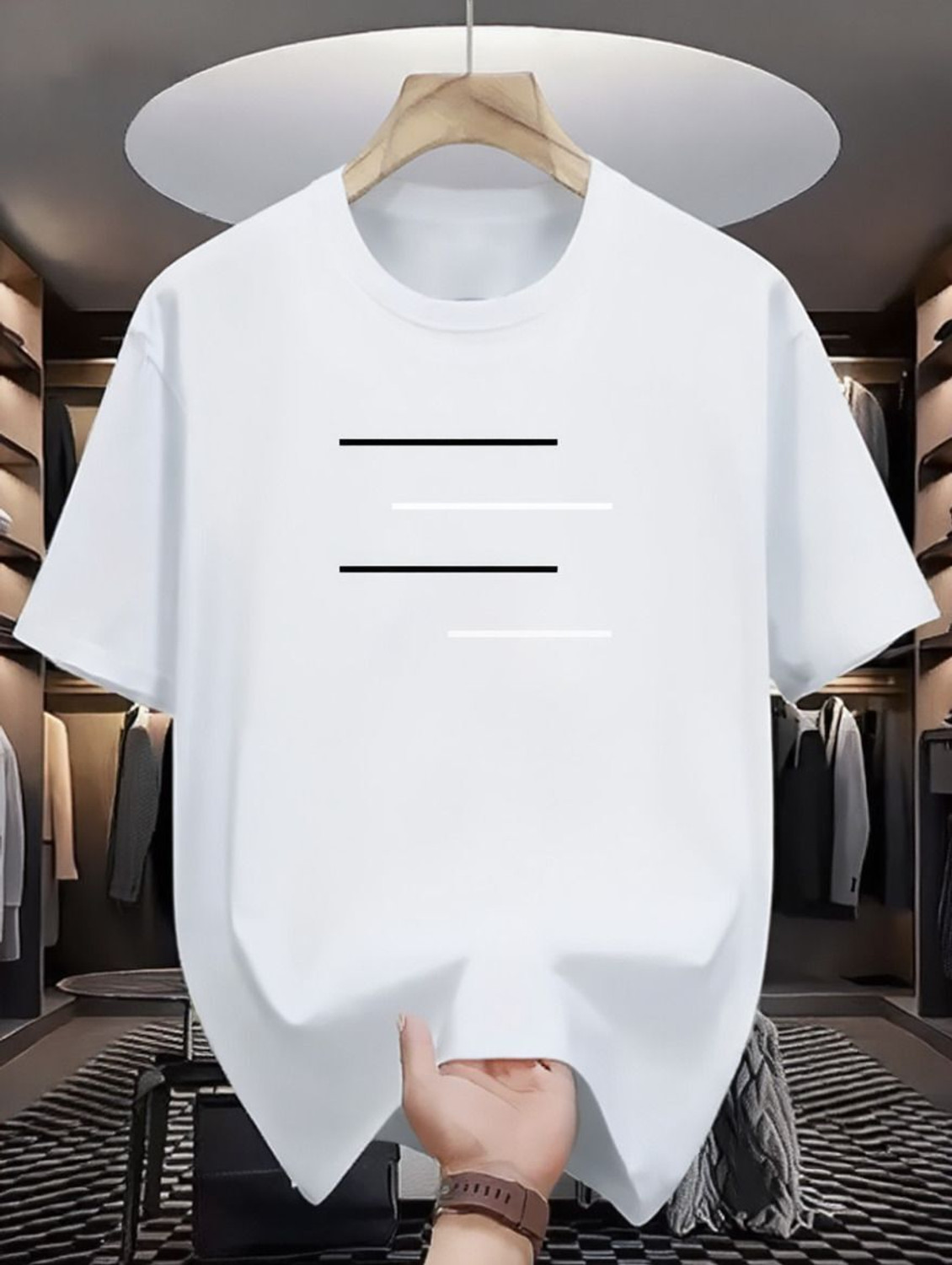 ANFASHION Printed Men White T-Shirt