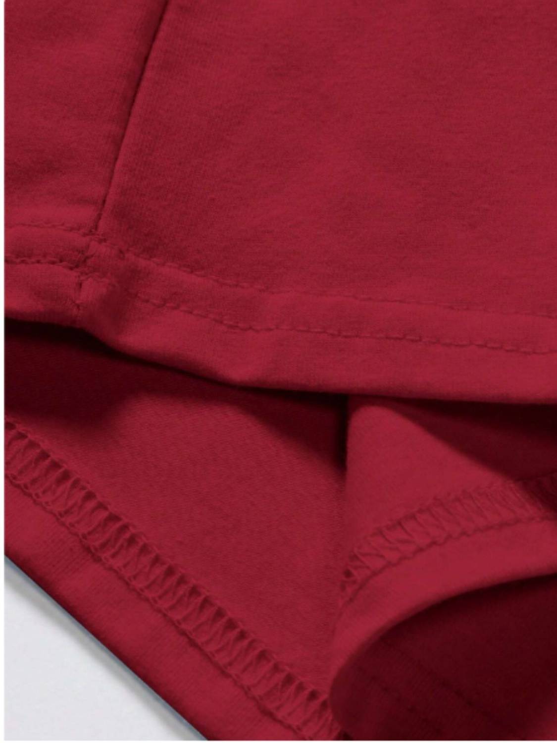 MD by Mathra Dass Solid Men Maroon T-Shirt - Image 5