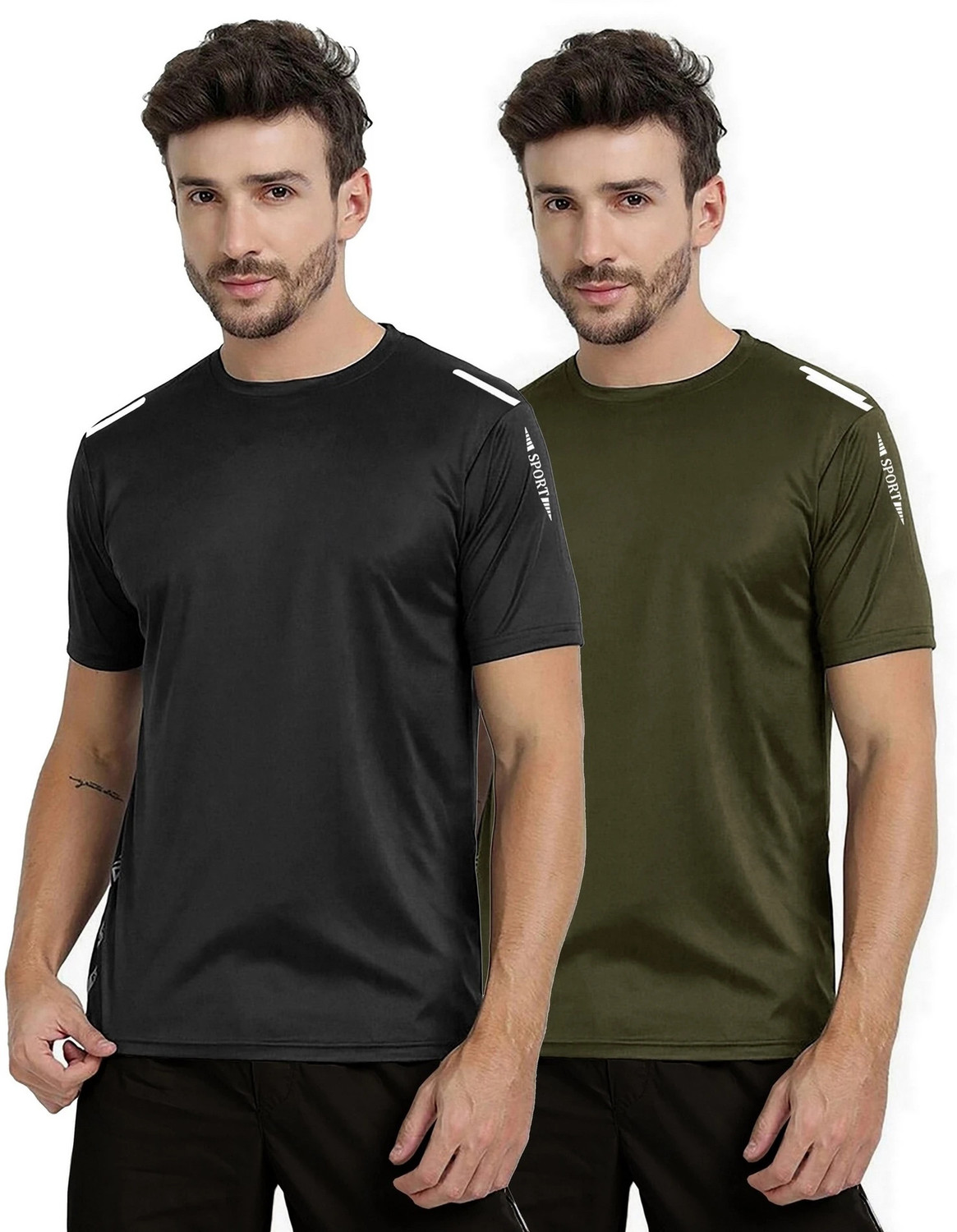 AVOLT Solid Men Black T-Shirt