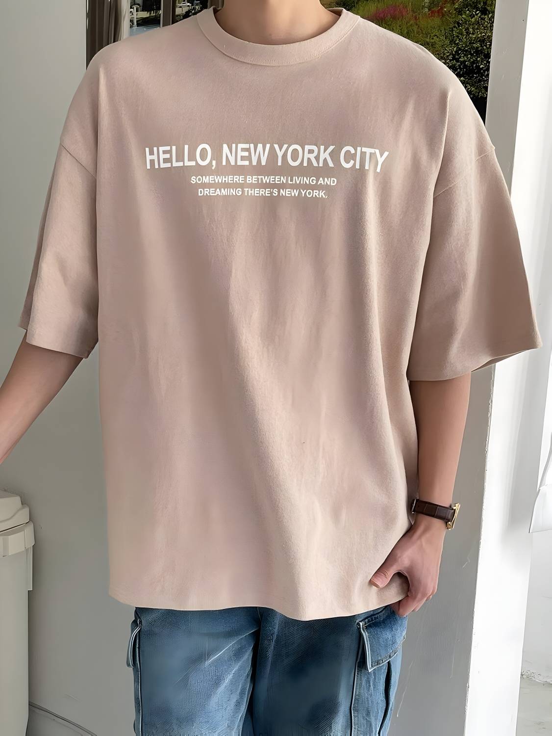 BRIGHTKRAFT Printed Men Beige T-Shirt - Image 3