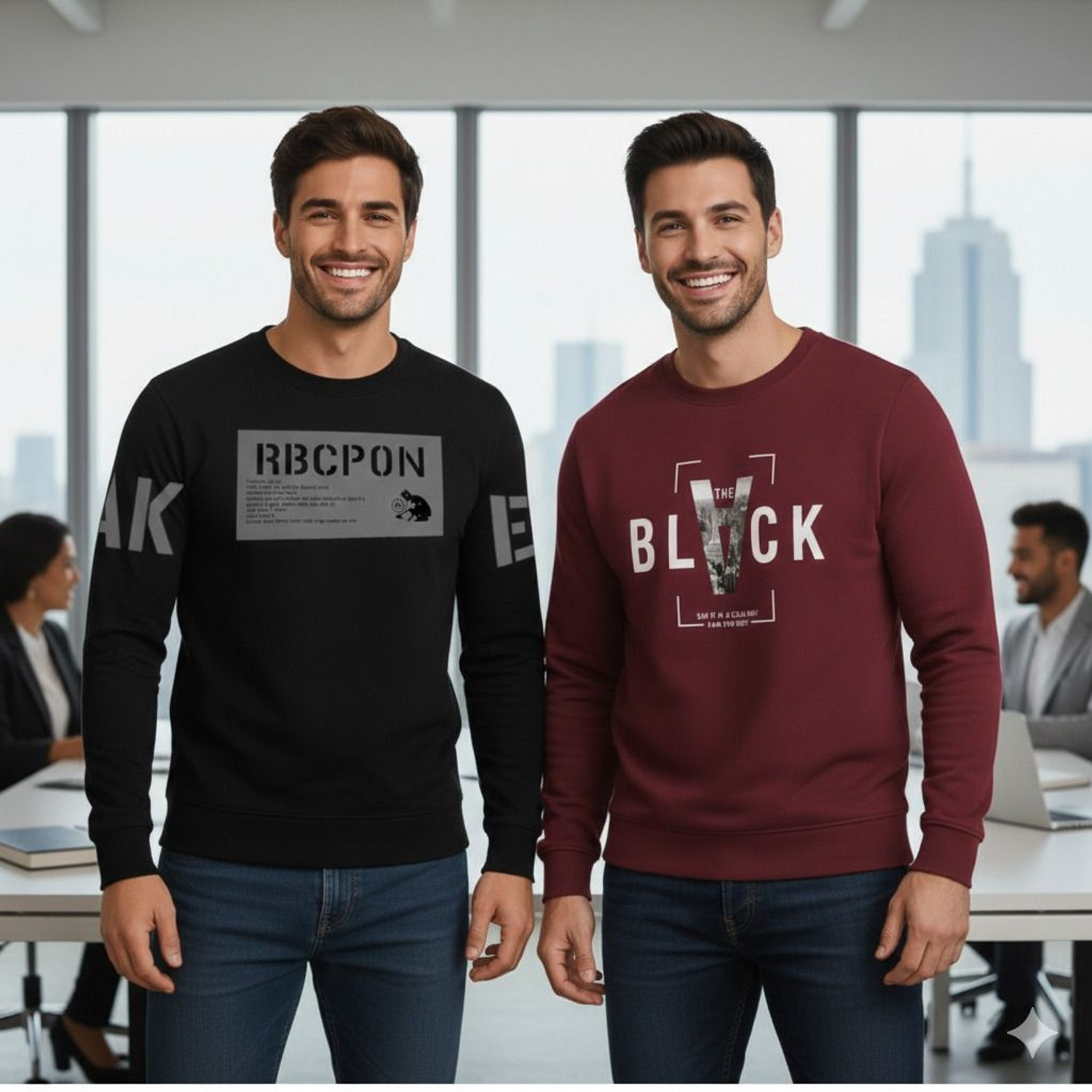 JSIYA Solid Men Black, Yellow T-Shirt