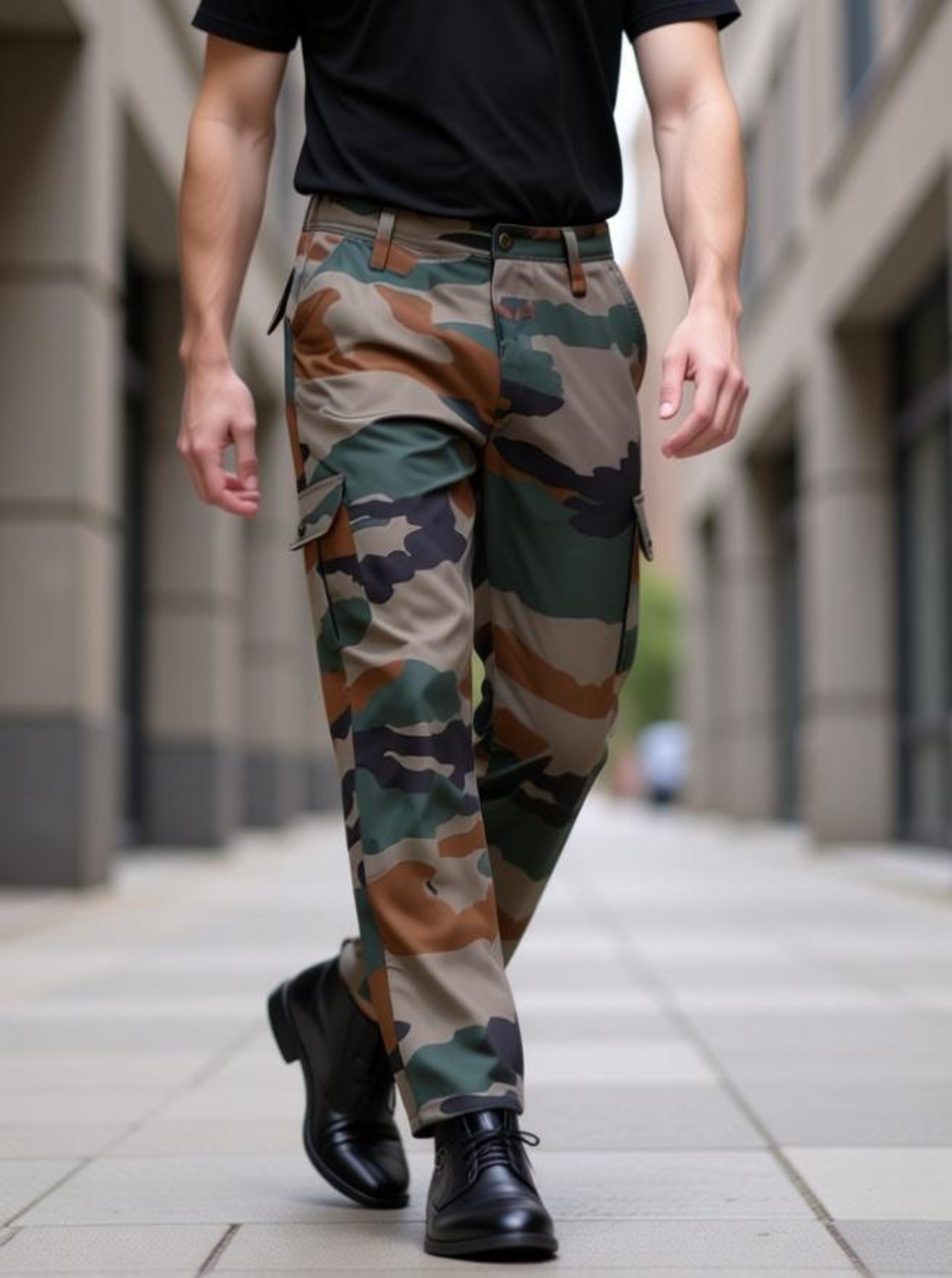 SmallTry Self Design Men Green Track Pants