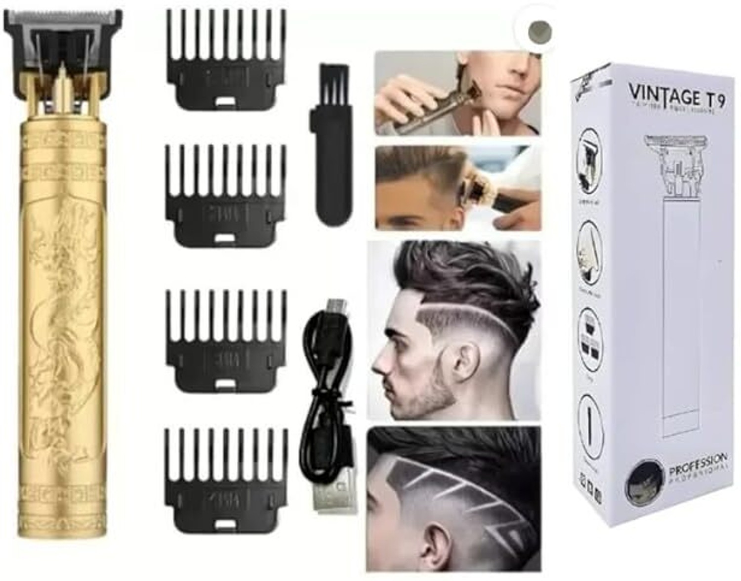 Bladeshine T9 Professional Hair Trimmer for Men | Cordless Rechargeable Beard Trimmer Runtime: 35 min Trimmer for Men & Women