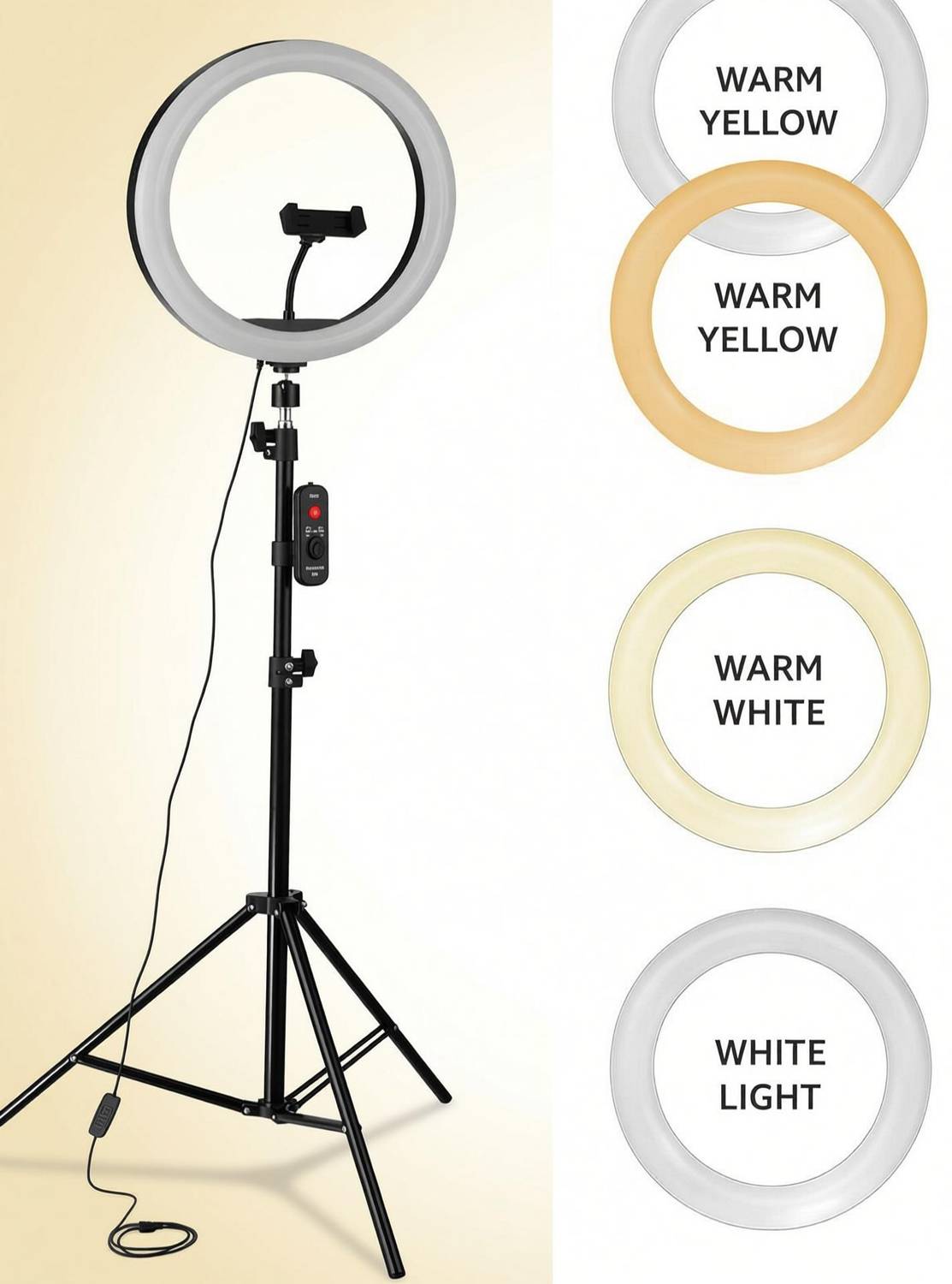 Casewilla 10 inch LED Selfie Ring Light with Tripod - Image 3