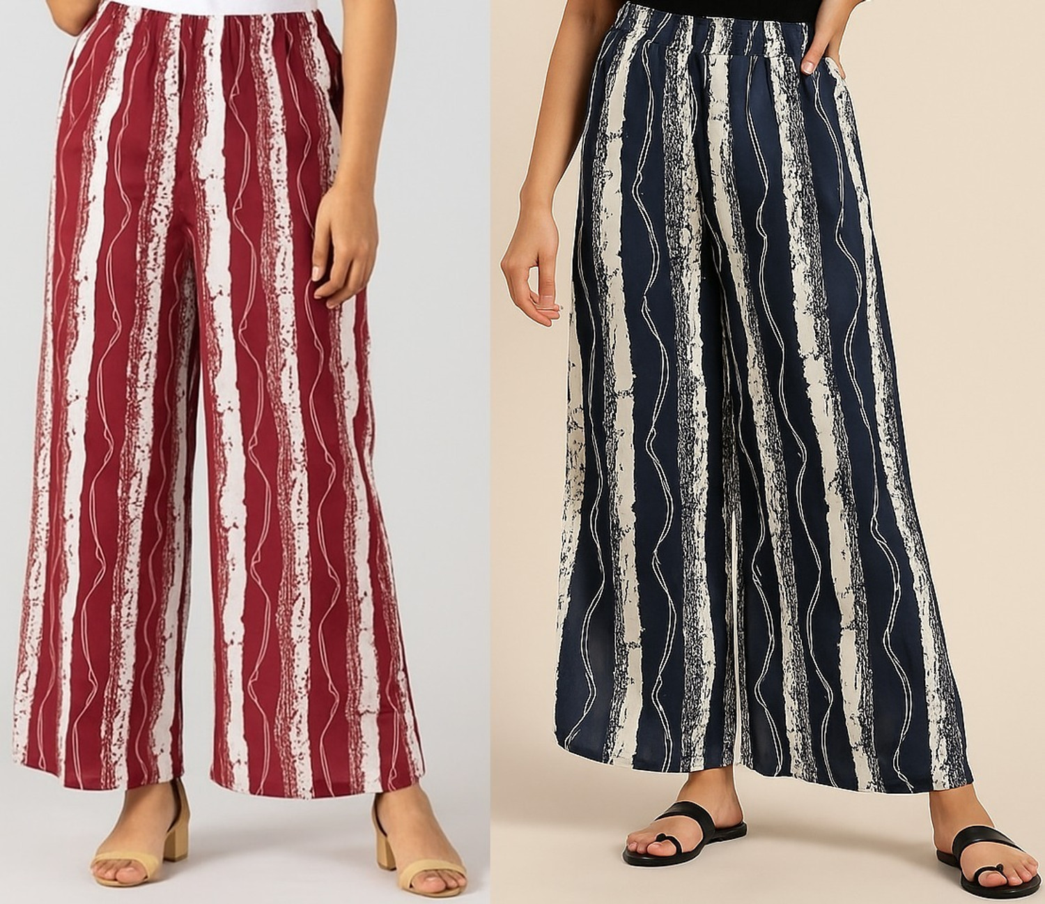 PI World Women Black, Red Trousers