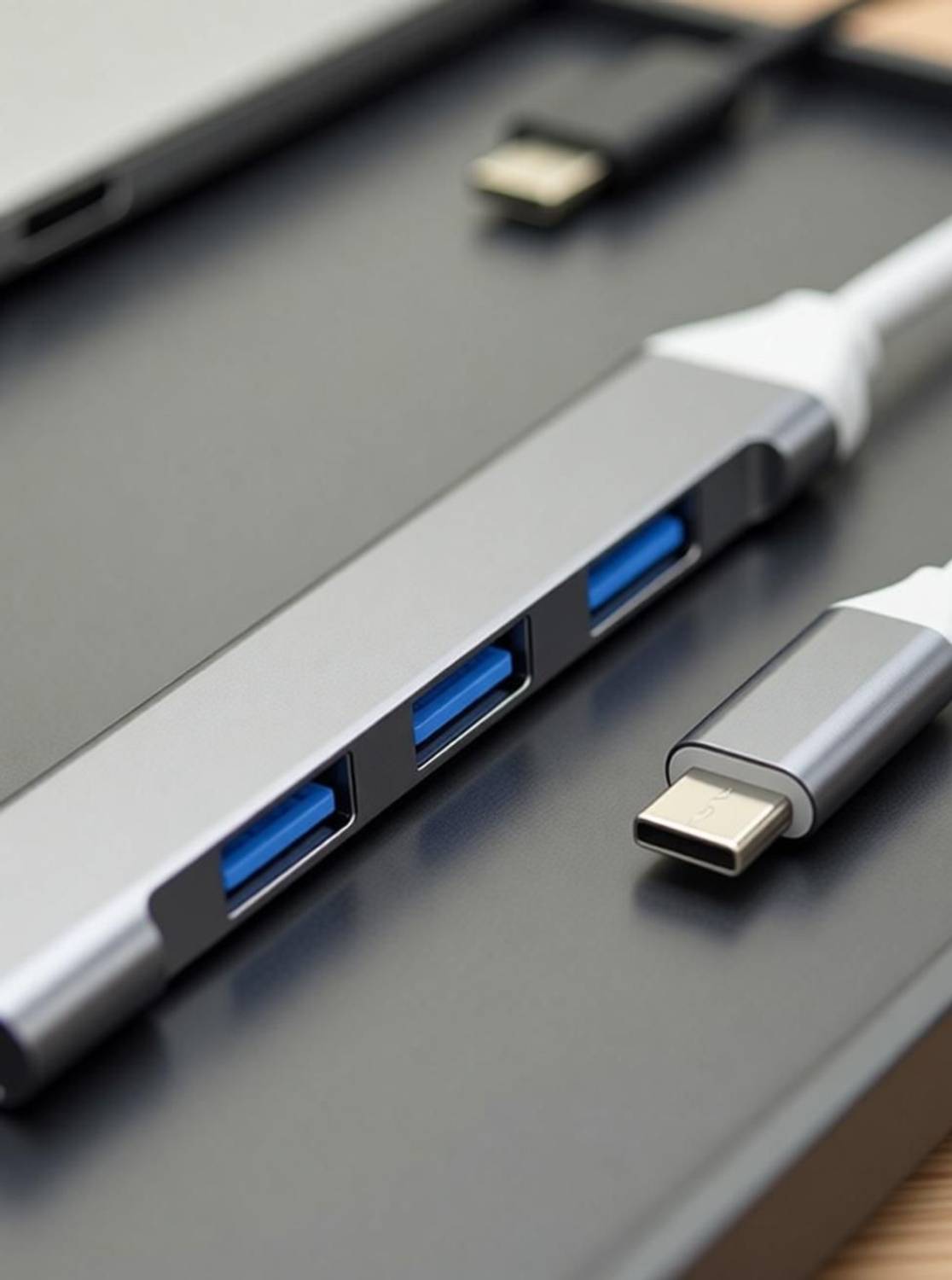 Henture USB Hub Type C to 4 USB-A Ports - Image 3