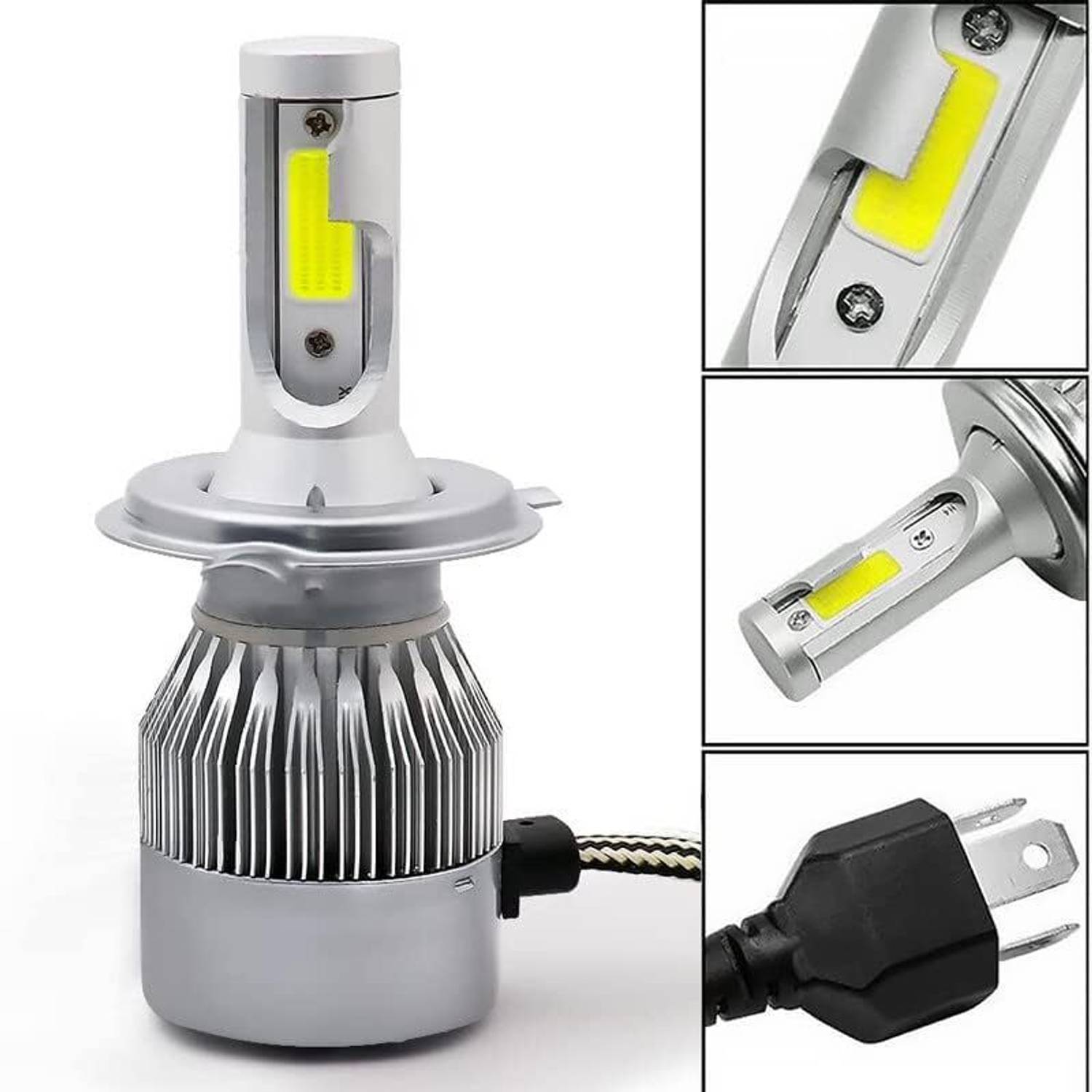 Motopex H4 C6 36W 3800LM 6000K LED Headlight Kit - Image 2