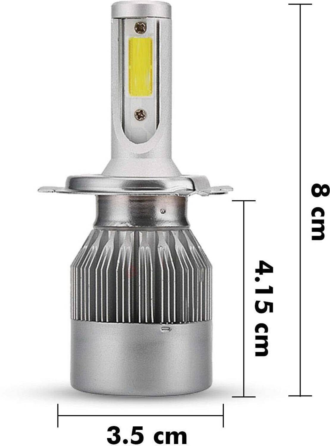 Motopex H4 C6 36W 3800LM 6000K LED Headlight Kit - Image 3