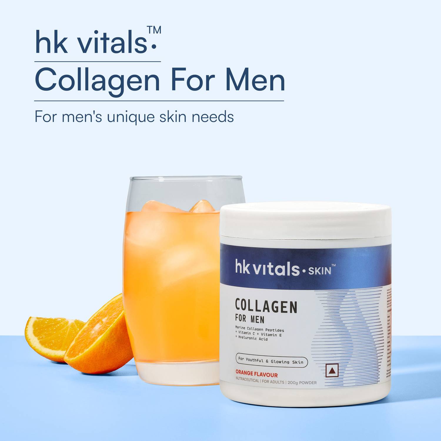 HealthKart HK Vitals Marine Collagen for Men with Biotin, Orange - Image 2